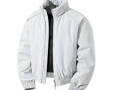 Куртки: Утеплённая мужская куртка-бомбер - Свободный крой oversize с — 7