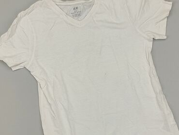 białe letnie długie sukienki: T-shirt, H&M, 10 years, 134-140 cm, condition - Good