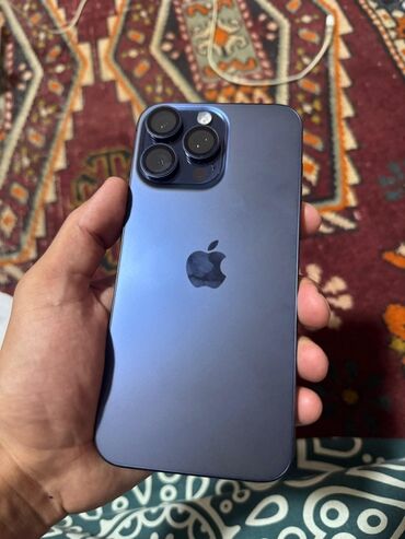 айфон 16 макс: IPhone 15 Pro Max, Колдонулган, Blue Titanium
