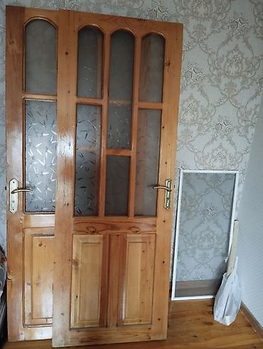 İkiqat içməkan taxta qapı dəsti hundur 2.25 eni 89 - Material: təbii
