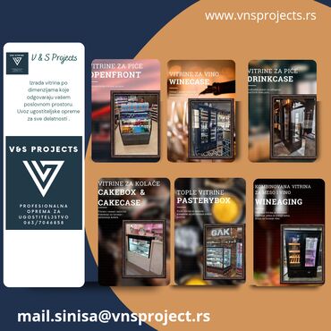 vitrine: Mi smo V&S Projects bavimo se proizvodnjom rashladnih vitrina za