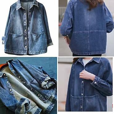 Толстовки, худи: Худи ментолового цвета с принтом Микки Мауса - 600 сом Джинсовая — 10