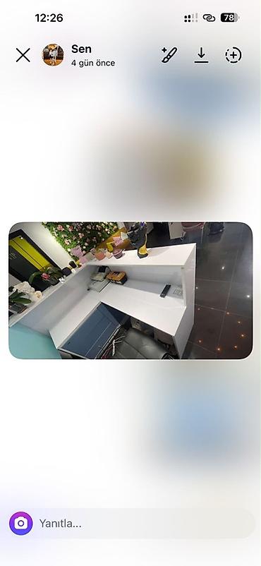 salon stulu: Gözəllik salonu mebelləri dəsti - Vizaj masası: Böyük dairəvi güzgü — 4