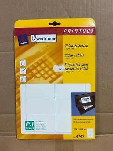 Kasete, CD i DVD: Avery Zweckform Video Labels – Stick & Lift, No. 4742 - — 7