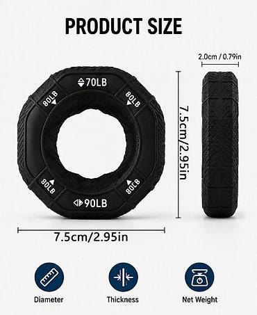 hand grip: Тренажёр для кистей и хвата (эспандер‑кольцо) - Назначение: развитие — 2