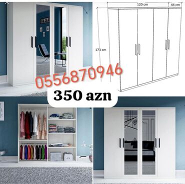 Dolablar: Yeni, Açılan, 3 qapılı Düz dolab, Şifonyer, Azərbaycan — 19