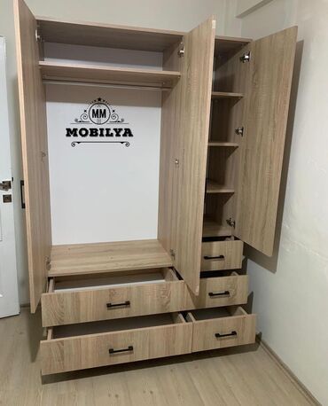 Dolablar: Yeni, Açılan, 3 qapılı Düz dolab, Qarderob, paltar dolabı, Azərbaycan — 5