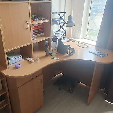 study table: Продается мебель: стол ученический, шкаф книжный, диван — 3