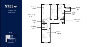 барачный дом: 2 комнаты, 73 м², Элитка, 1 этаж, ПСО (под самоотделку)