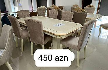 termo tek: Qonaq otağı üçün, Yeni, Açılmayan, Dördbucaq masa, 6 stul — 2