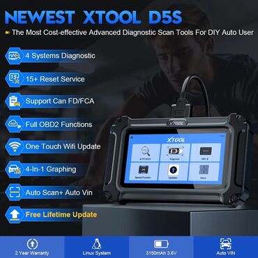 Alati za automobile: Novo - Xtool D5S OBD2 ABS,SRS,EPB / CAN FD FCA 16 Reset Auto — 14