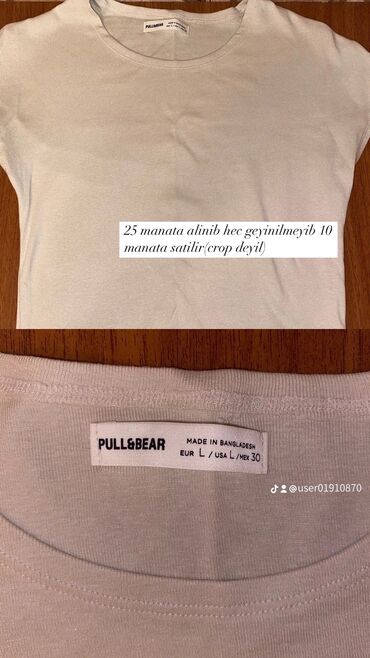 pull and bear: 25 manata alınıb heç geyinilməyib 10 manata satılır l bedəndi xl de