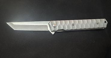 фронтальный нож: Складной нож ТАНТО с клинком из стали D2 в японском стиле - — 1
