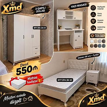 Yataq otağı üçün funksional mebel dəsti Tərkibi: - 3 qapılı dolab lalafo.az -da Yataq otağı üçün funksional mebel dəsti Tərkibi: - 3 qapılı dolab