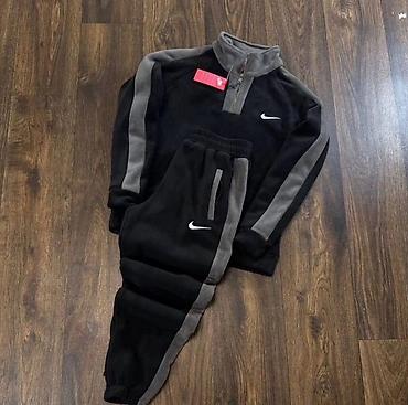 флис: Флисовый спортивный костюм Nike (верх + брюки) - Материал: мягкий — 3