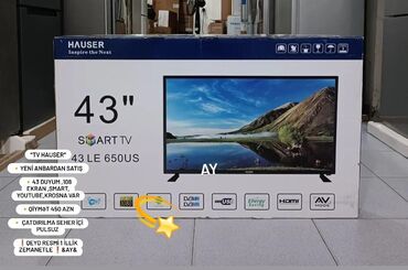 hauser: *TV Hauser* 🔸Yeni anbardan satış 🔸43 duyum108 ekransmart