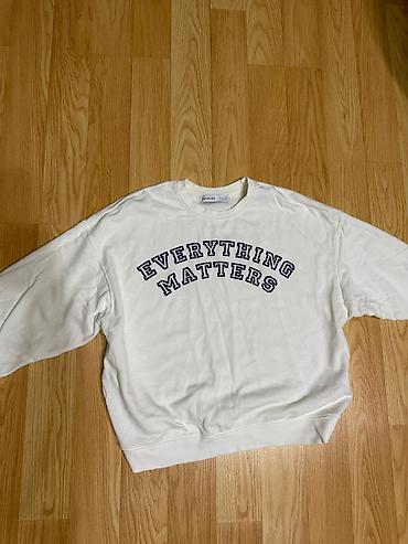 pull and bear: Svitşot, Bershka, M, rəng - Ağ — 3