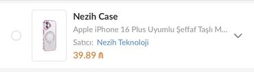 Kabrolar: Apple iPhone 16 Plus üçün nəzərdə tutulmuş, şəffaf, daşlı dizaynlı