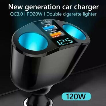 Auto oprema: Dvodelni Spliter Auto upaljac 12V-24V, PD QC3.0, 2 USB Dvodelni — 7