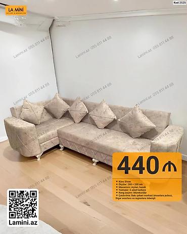 Məhsul: Künc divan (Kod: 2525) - Ölçülər: 280 × 200 sm - Mexanizm