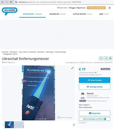 Ostali merni alati: Ultrazvučni merač distance – Rangemeter (ultrasonic sensor by — 1