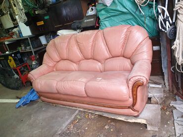 Home & Garden: Three-seat sofas, Leather, Used