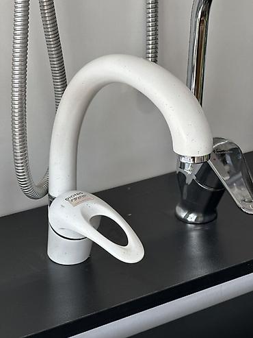 Кухонные краны: Смеситель для кухни Dione 7800, белый с матовой точечной текстурой. - — 1