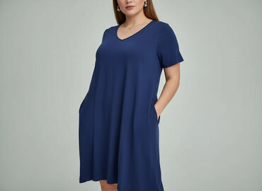 sukienki koszulowa plus size: Emery Rose, Women`s dress, size 2XL (EU 44)