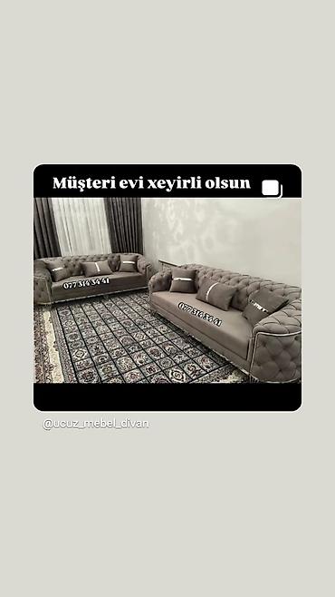 Ev və bağ: Məclis otağı üçün zövqlü Chester üslublu mebel dəstləri. Tərkib: - 3 — 4