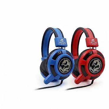 Наушники Headset Jeqang JH -15 (микрофон 2 х Jack, USB, LED)