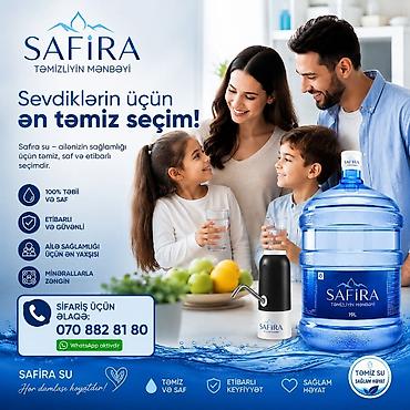 19 litr: 💧 Safira Su 19 LT içməli su – 3.50 qəpik ✅ Təmiz və keyfiyyətli — 7