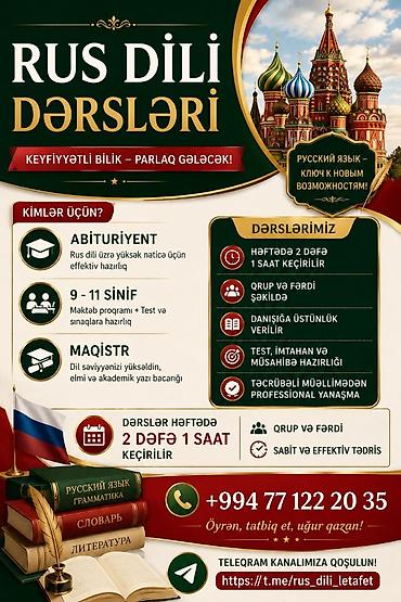 piano kursu: Xarici dil kursu, Rus dili, Uşaqlar üçün, Abituriyentlər üçün — 3