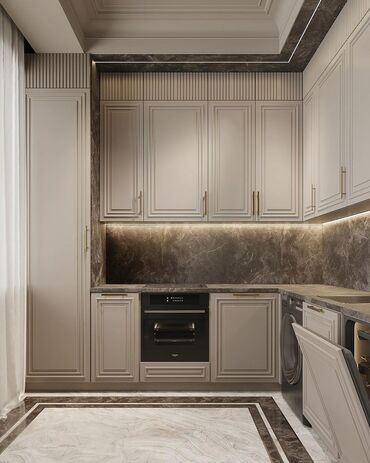 Sifarişlə mətbəx mebeli: Sifarişlə mətbəx dəsti, Özü çəkən petlələr, Mat laminat, Kredit var, Rayonlara çatdırılma, Pulsuz çatdırılma — 3