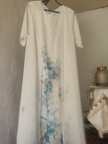 Повседневные платья: Повседневное платье, Made in KG, Лето, Длинная модель, 4XL (EU 48)