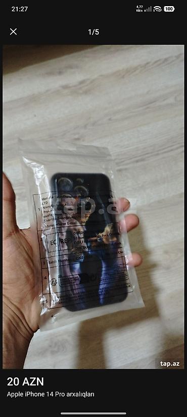 14 pro: Apple iPhone 14 Pro üçün arxa qoruyucu qablar. Şəkillərdə 2 fərqli — 1