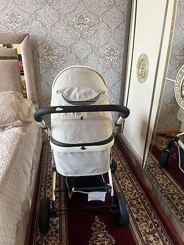 Коляски-колыбели: Uşaq arabası – beşik tipli, açılıb-bağlanan kapotlu, bej rəng — 3