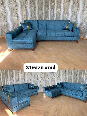 Künc divan dəsti – mavi rəngli, L formalı. - Ölçü: təxmini 2.6 m lalafo.az -da Künc divan dəsti – mavi rəngli, L formalı. - Ölçü: təxmini 2.6 m