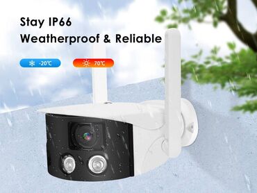 Videomüşahidə: IP Kamera Panorama kamera Yeni modl 4mp+4mp 8 MP 180 derece goruntulu — 3