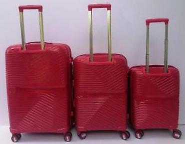 Putni koferi i torbe: Set crvenih kofera – 3 komada - Dizajn: moderni polikarbonatni/ABS — 8