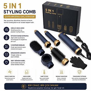 üz masaj aparatı: 5-in-1 Styling Comb – çoxfunksiyalı isti hava ilə saç formalaşdırma — 2