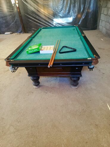 ткань для бильярдного стола: Бильярдный стол с комплектом аксессуаров - Тип: стол для русского