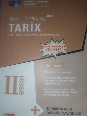 məktəbəqədər hazırlıq kitabı: Tarix toplusu 2ci hissə - 2 azn İçi tərtəmizdir Ünvan - Sabunçu