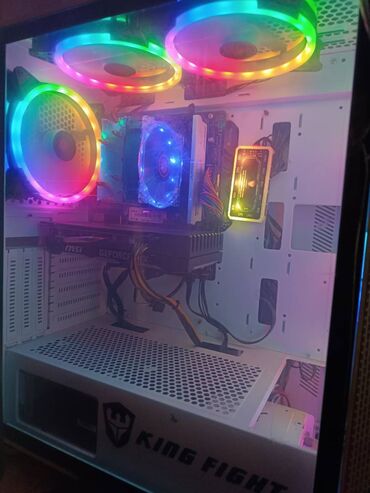 vga hdmi kabel: Case: Gaming RGB White King Fight 6X RGB Fan King Fight With KF