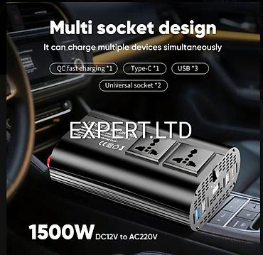 12 v 220 v dönüştürücü: Yeni Inverter, 700-1500 Vt, 12 - 220 volt, Ünvandan götürmə, Ödənişli çatdırılma, Rayonlara çatdırılma — 3