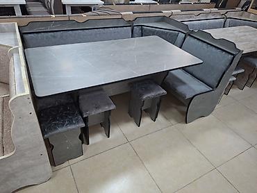 silver kitchen: Кухонный мягкий уголок, Новый, ЛДСП, цвет - Серый — 2