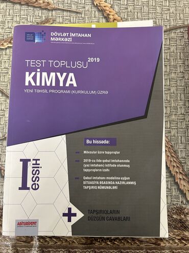 kimya toplu cavablari 2019: Kimya test toplusu yenidir istifade olunmayib