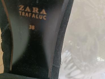 Çəkmələr: Uzunboğaz, Zara, Ölçü: 38, rəng - Qara, İşlənmiş — 3
