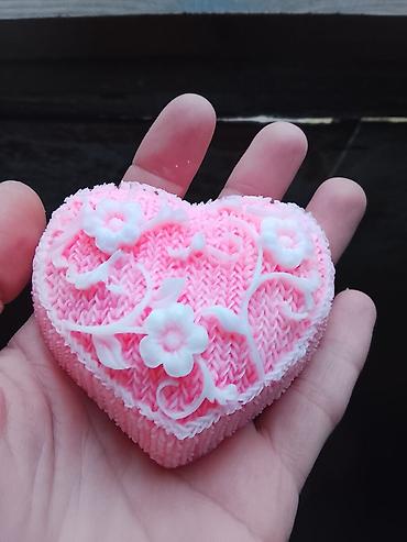 Подарки и сувениры: Ажурное фигурное мыло «Сердце» - Ручная работа, форма в виде сердечка — 2