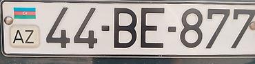 maped kreditle: Azərbaycan dövlət qeydiyyat nişanı – **44-BE-877** Standart formatda — 1