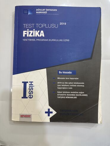 Digər: Fizika 2019-cu il test toplusu 1-ci hissə Kitab çox az istifadə